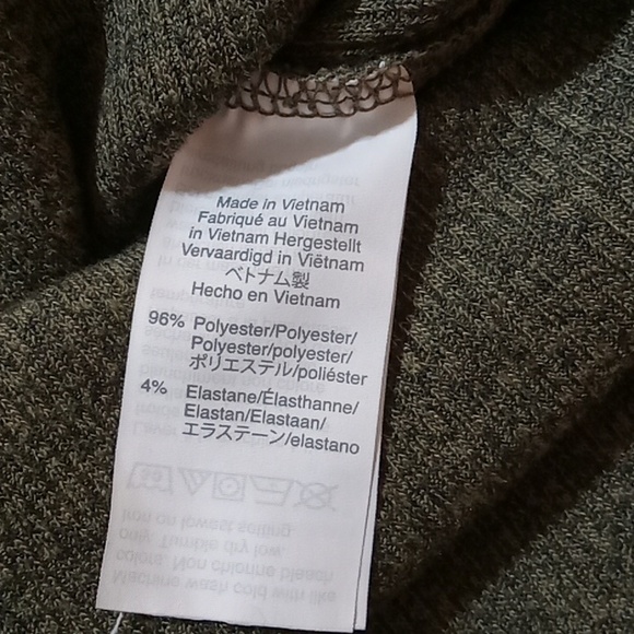 MADEWELL WOMENS Dress MIDI LONG Dark Green Knitted Knit Stretch Used Preowned - Picture 7 of 9